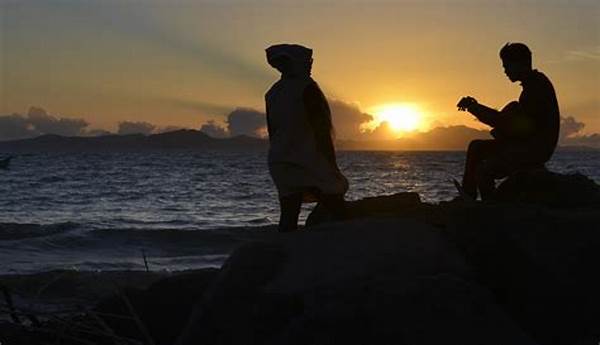 Panorama Alam Saat Matahari Tenggelam