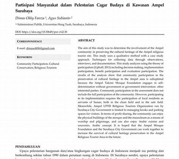 Partisipasi Masyarakat Dalam Pelestarian