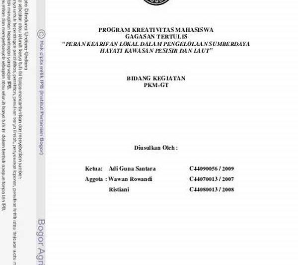 Pengelolaan Sumber Daya Hayati Lokal