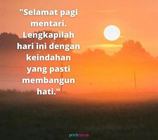 Inspirasi Dari Keindahan Pagi