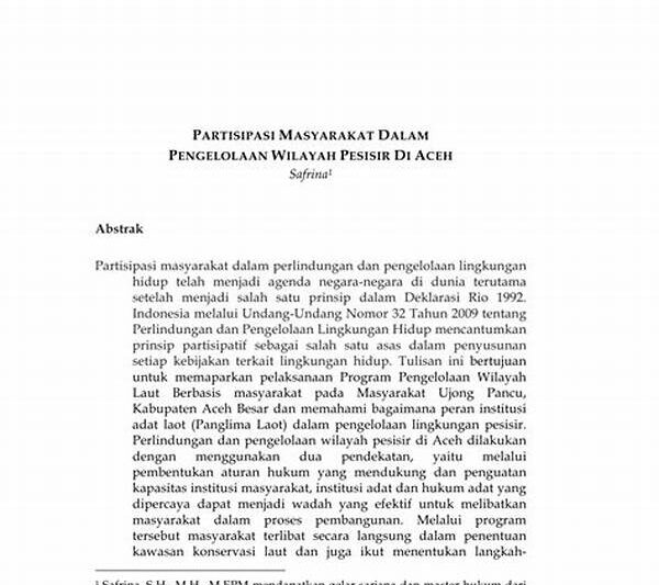 Partisipasi Masyarakat Dalam Pengelolaan Pesisir