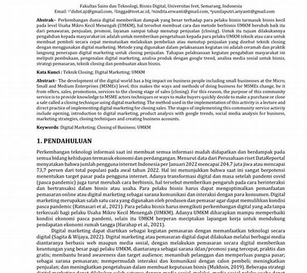 Teknik Penjualan Bagi Pelaku Umkm