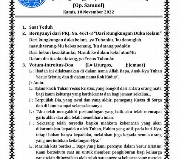 **acara Doa Bersama Keluarga Duka**